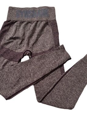 Gymshark Kids Heathered Plum Seamless Leggings